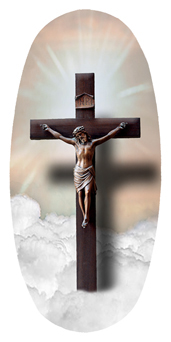 DASOV 107 BZ Crucifix Clouds Bronze